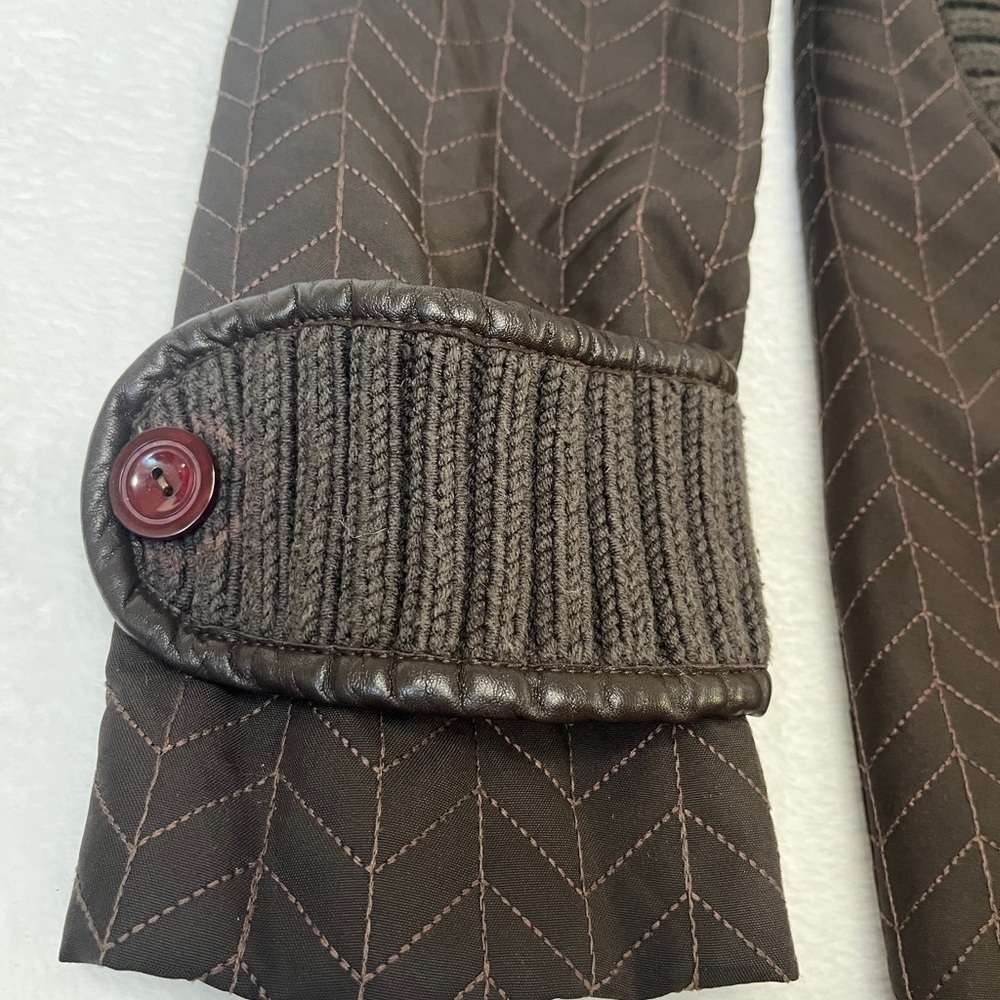 VNTG Cynthia Steffe Quilted Double Breasted Coat Sz Med Preppy 90s Made In USA - Picture 11 of 16